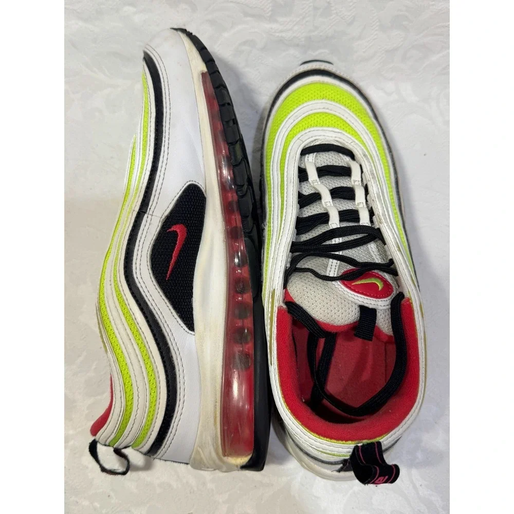 Nike Air Max 97 Neon Volt Pink Black Men 9 Running‎ Shoes CI9871-100